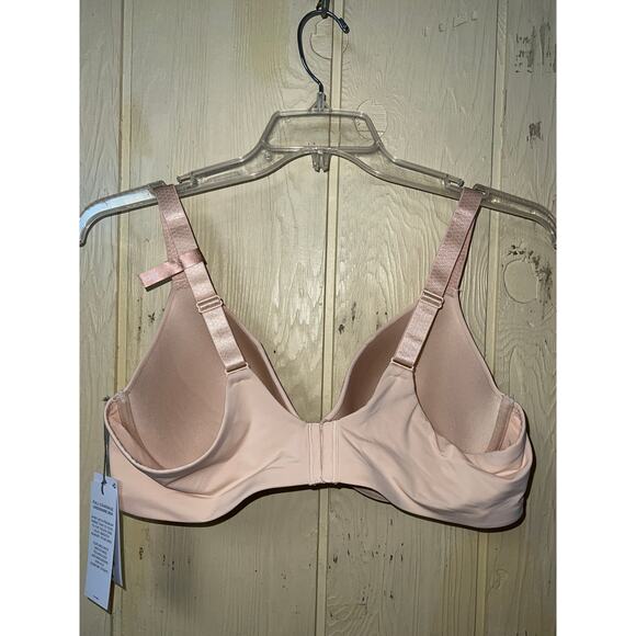 42C Liz Claiborne Bra Cool & Calm Full Coverage T-Shirt Underwire Peach New - Picture 3 of 7
